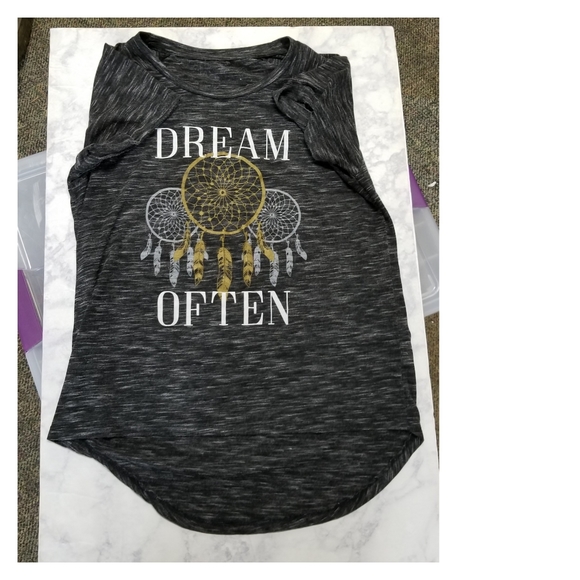 Dream Catcher Graphic Tee Top Grey Size M Shirt - Picture 3 of 4